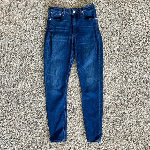 Rag & Bone Nina High Rise Ankle Skinny Jeans in Dark Wash Viola Size 28 - Picture 3 of 9